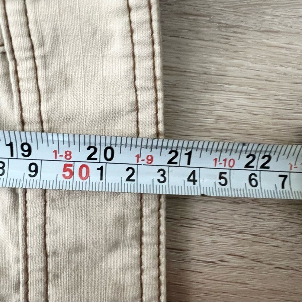 DKNY Blazer Jacket Women S Beige Cotton Long Sleeve Collared Casual Button Front - Picture 11 of 11